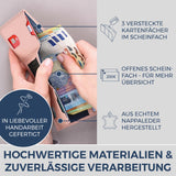 Slim Wallet mit RFID-Schutz, 7 Kartenfächer & Mini-Münzfach (Genarbt)