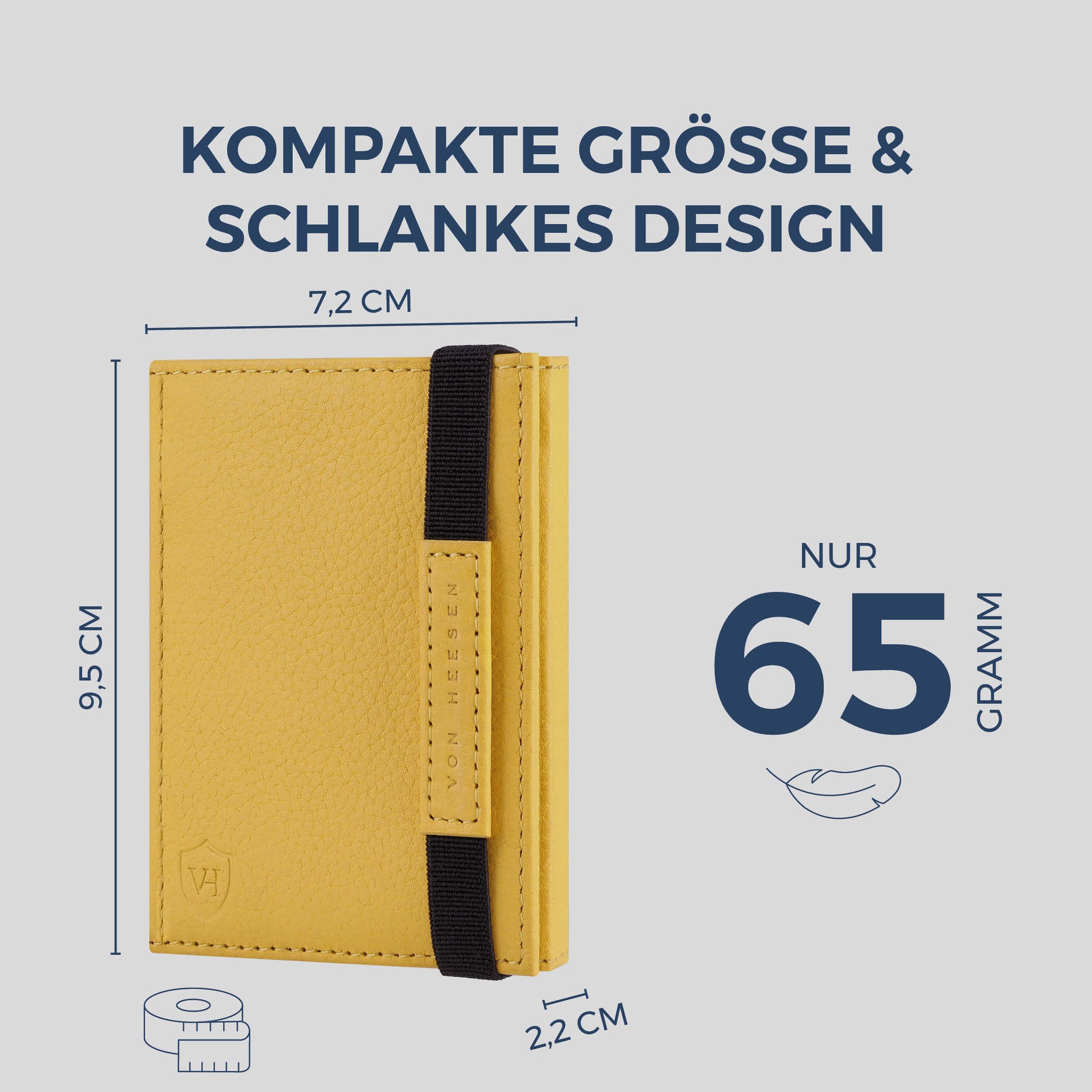 Slim Wallet mit RFID-Schutz, 7 Kartenfächer & Mini-Münzfach (Genarbt)
