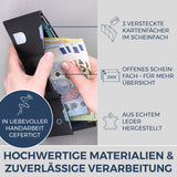 Slim Wallet mit RFID-Schutz, 7 Kartenfächer & Mini-Münzfach (Waxy)