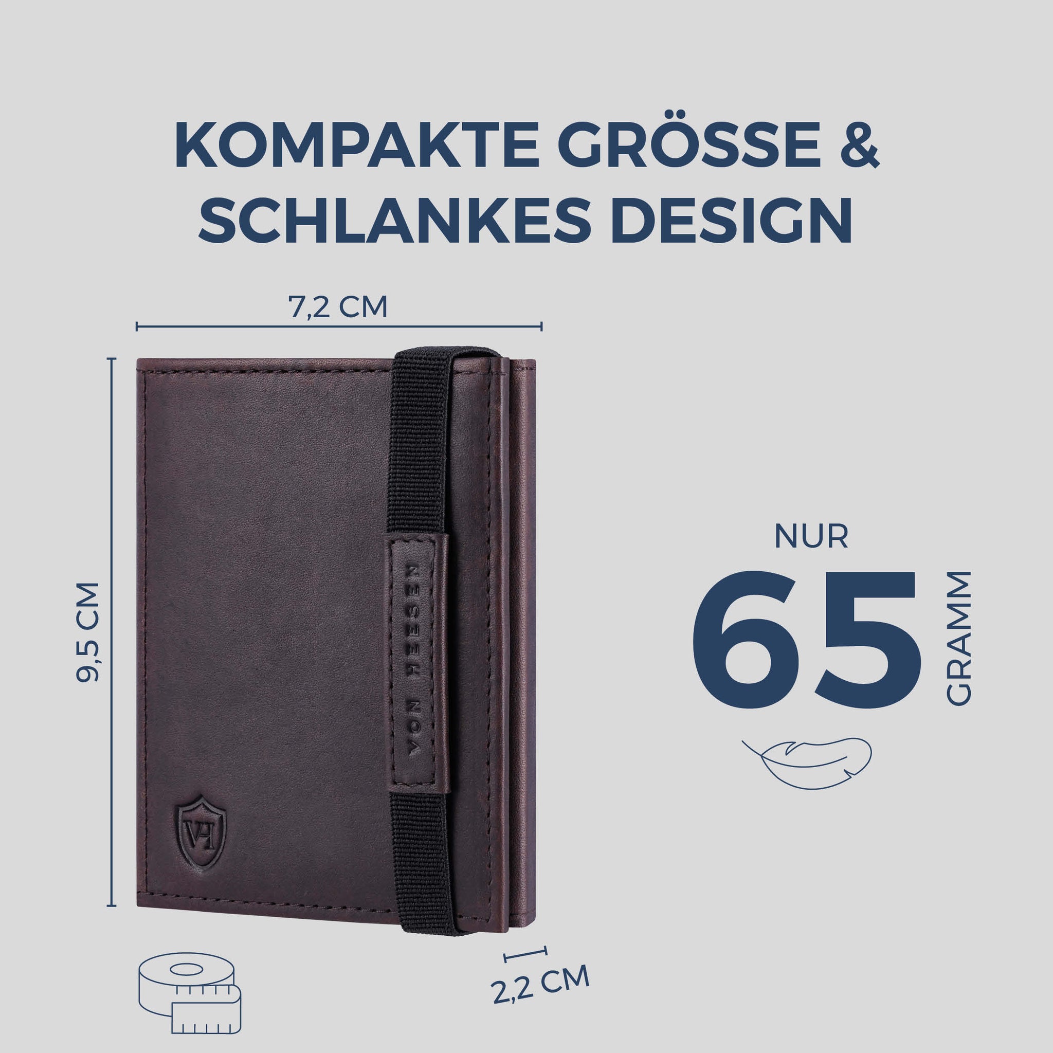 Slim Wallet mit RFID-Schutz, 7 Kartenfächer & Mini-Münzfach (Waxy)