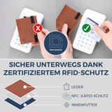Slim Wallet mit RFID-Schutz, 7 Kartenfächer & Mini-Münzfach (Waxy)
