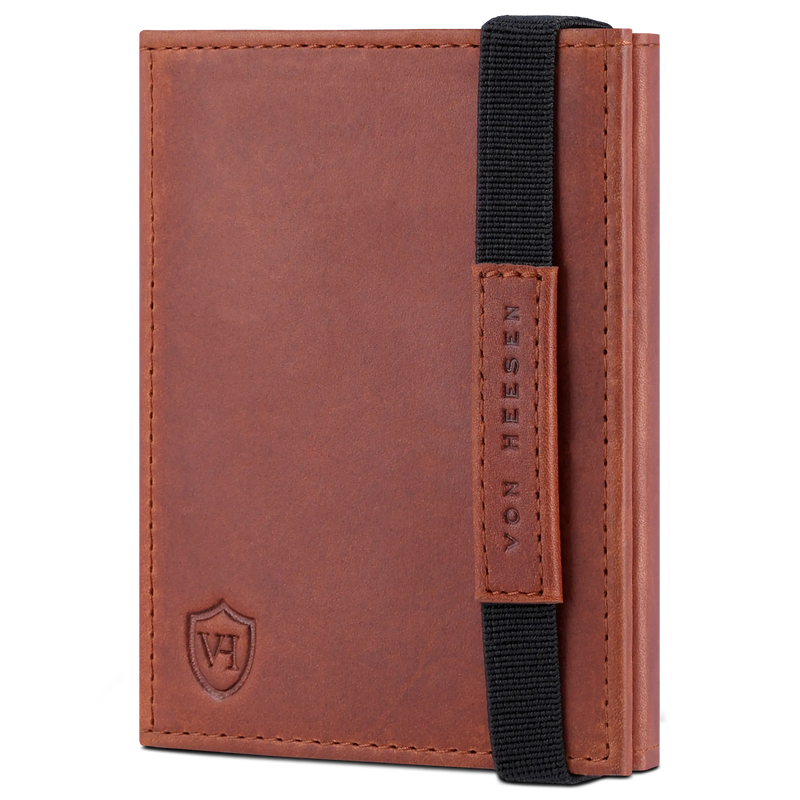 Slim Wallet mit RFID-Schutz, 7 Kartenfächer & Mini-Münzfach (Waxy)