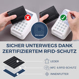 Slim Wallet mit RFID-Schutz, 7 Kartenfächer & XL-Münzfach (Carbon)