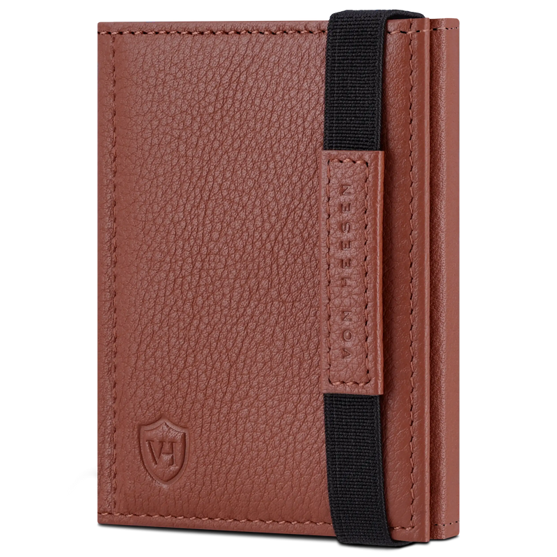 Slim Wallet mit RFID-Schutz, 7 Kartenfächer & XL-Münzfach (Genarbt)