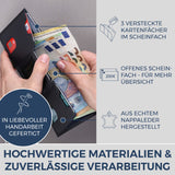 Slim Wallet mit RFID-Schutz, 7 Kartenfächer & XL-Münzfach (Genarbt)