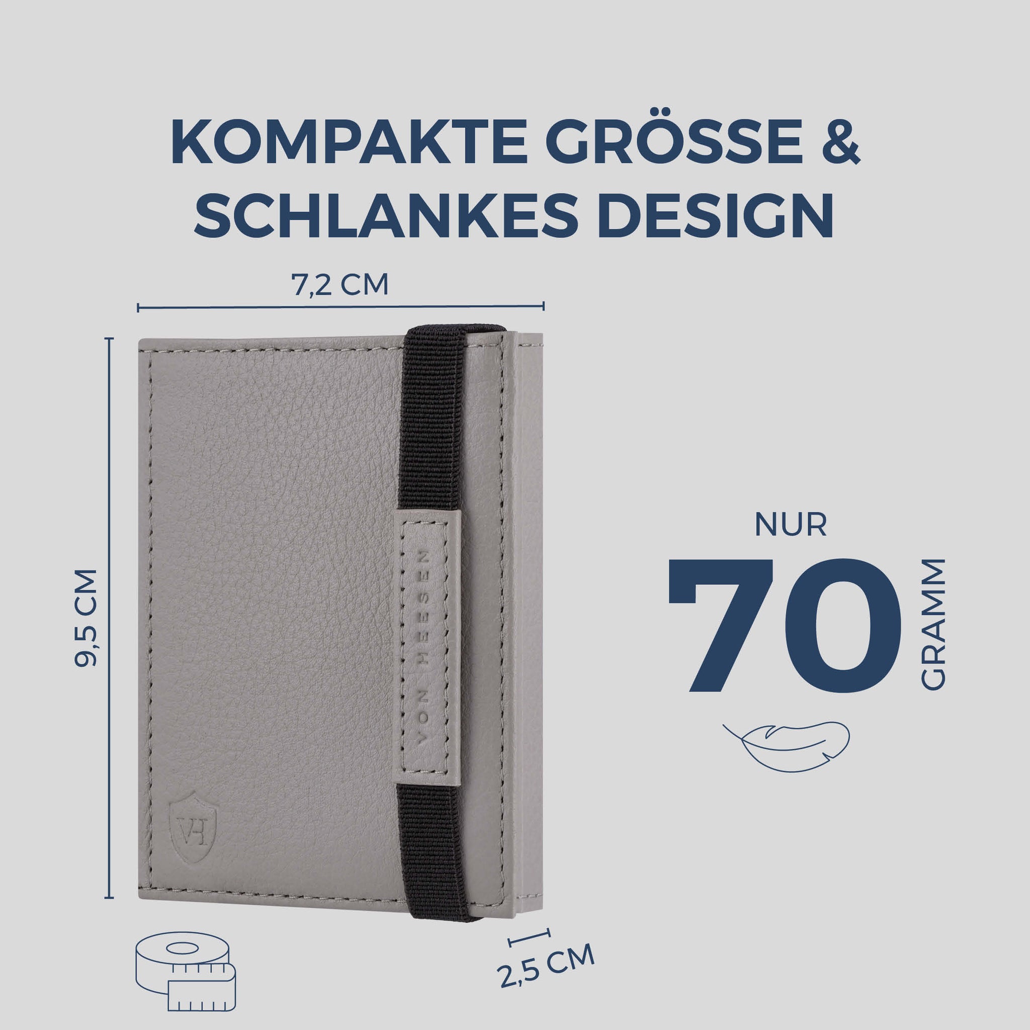Slim Wallet mit RFID-Schutz, 7 Kartenfächer & XL-Münzfach (Genarbt)