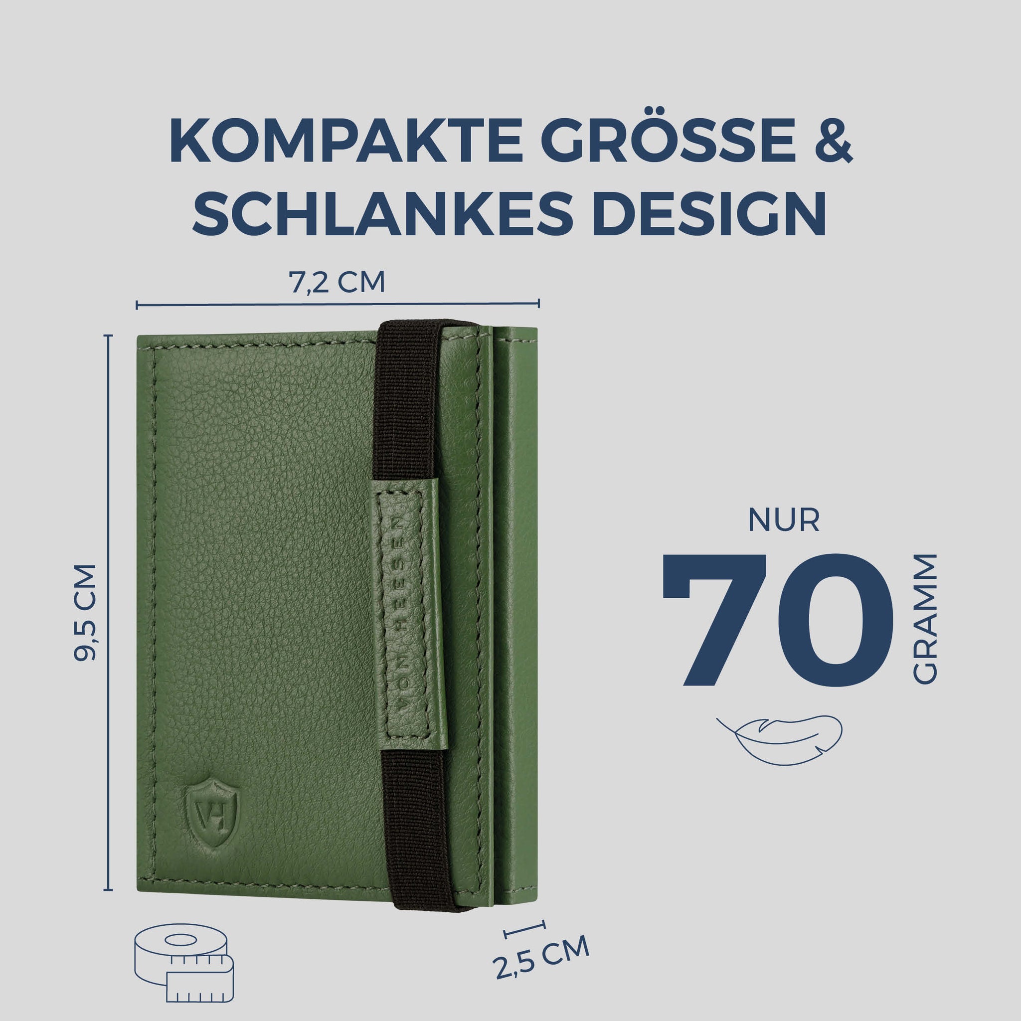 Slim Wallet mit RFID-Schutz, 7 Kartenfächer & XL-Münzfach (Genarbt)