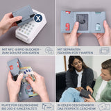 Slim Wallet mit RFID-Schutz, 7 Kartenfächer & XL-Münzfach (Genarbt)
