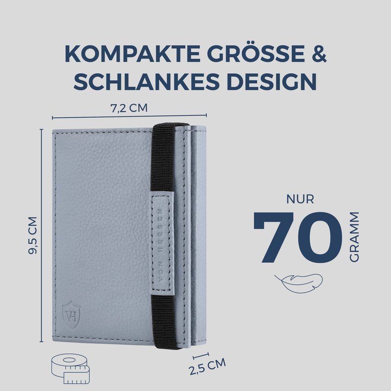 Slim Wallet mit RFID-Schutz, 7 Kartenfächer & XL-Münzfach (Genarbt)