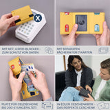 Slim Wallet mit RFID-Schutz, 7 Kartenfächer & XL-Münzfach (Genarbt)