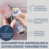 Slim Wallet mit RFID-Schutz, 7 Kartenfächer & XL-Münzfach (Genarbt)