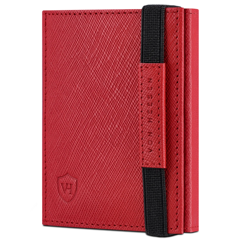 Slim Wallet mit RFID-Schutz, 7 Kartenfächer & XL-Münzfach (Saffiano)