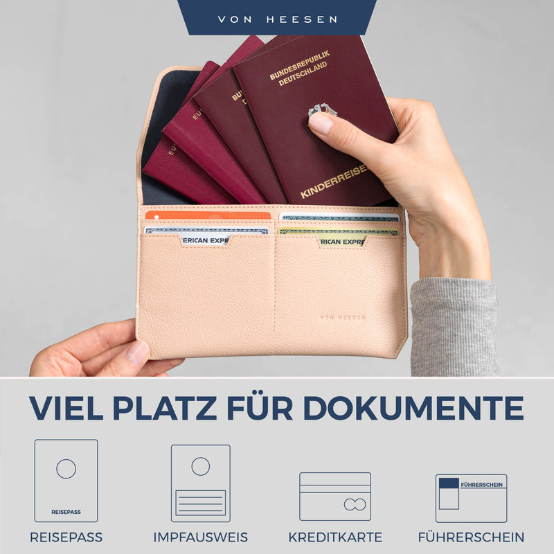 Reisepasshülle mit RFID-Schutz und 4 Kartenfächer