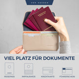 Reisepasshülle mit RFID-Schutz und 4 Kartenfächer