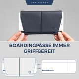 Reisepasshülle mit RFID-Schutz und 4 Kartenfächer