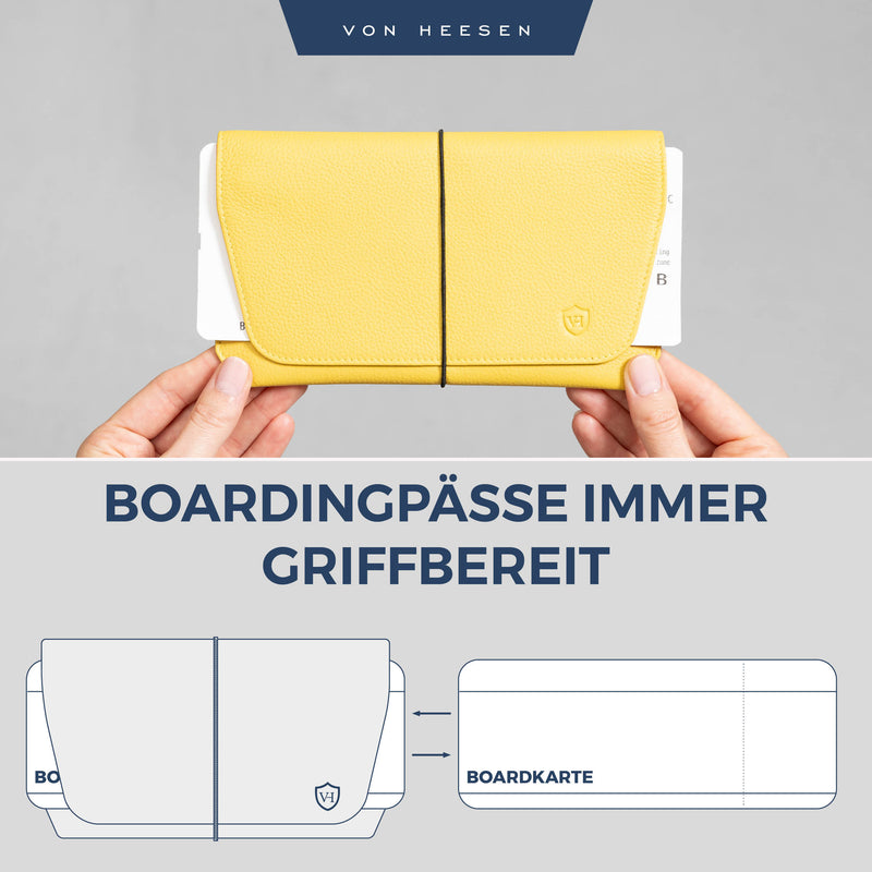 Reisepasshülle mit RFID-Schutz und 4 Kartenfächer