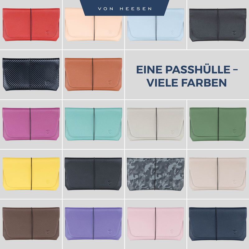 Reisepasshülle mit RFID-Schutz und 4 Kartenfächer