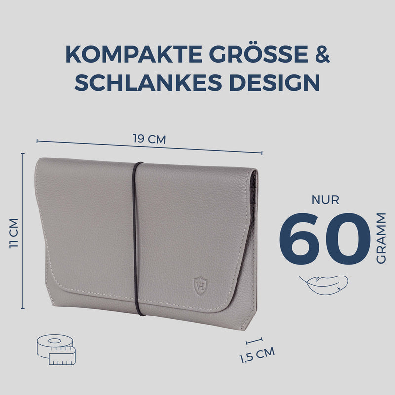 Reisepasshülle mit RFID-Schutz & 4 Kartenfächer (Genarbt)