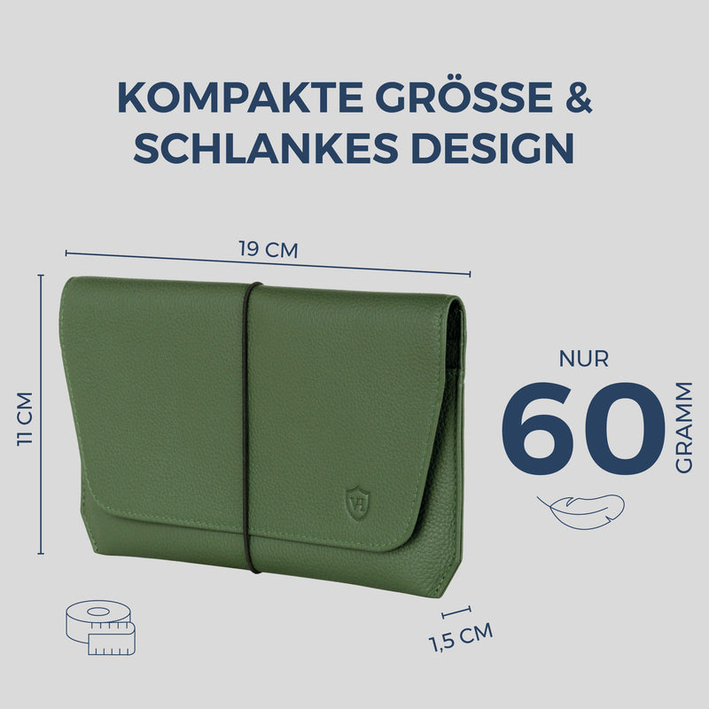 Reisepasshülle mit RFID-Schutz & 4 Kartenfächer (Genarbt)