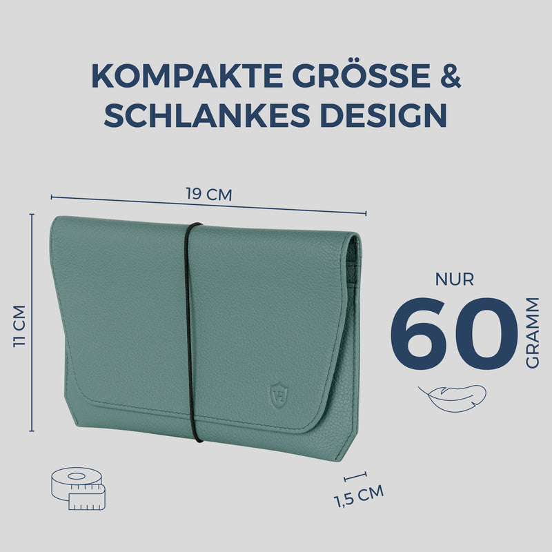 Reisepasshülle mit RFID-Schutz & 4 Kartenfächer (Genarbt)