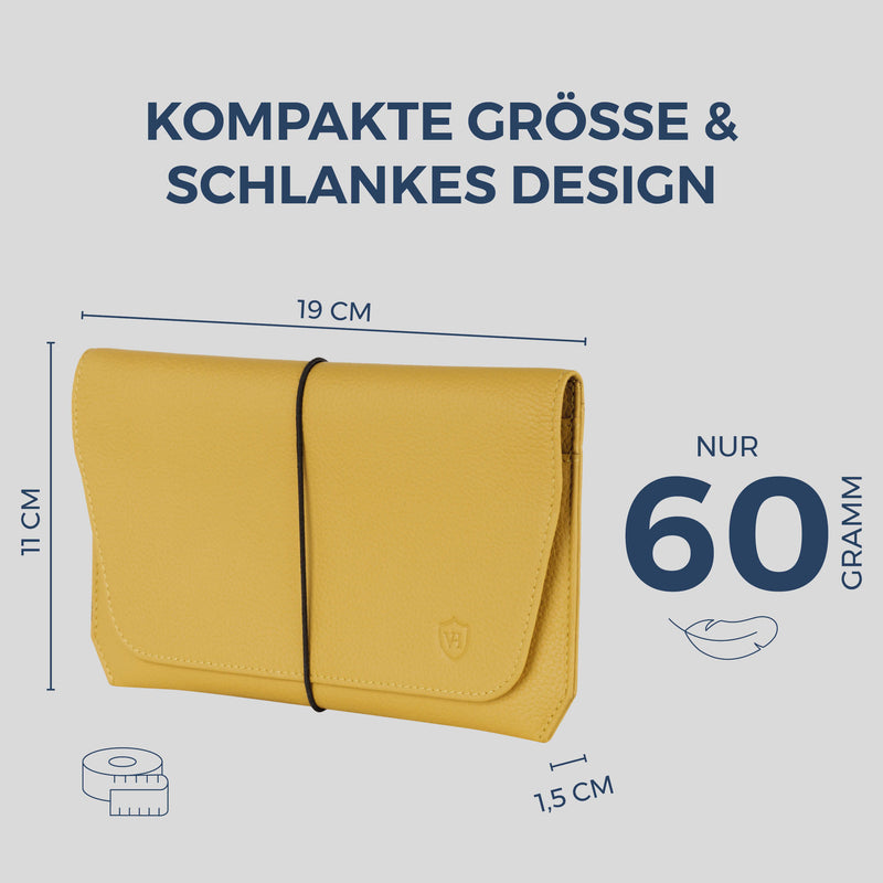Reisepasshülle mit RFID-Schutz & 4 Kartenfächer (Genarbt)