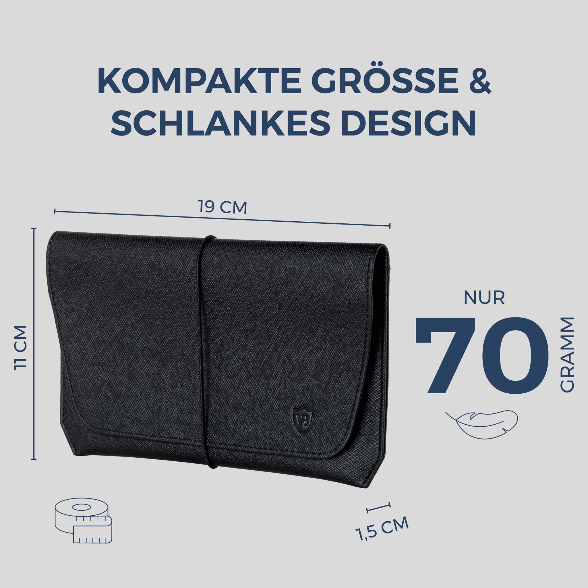 Reisepasshülle mit RFID-Schutz & 4 Kartenfächer (Saffiano)