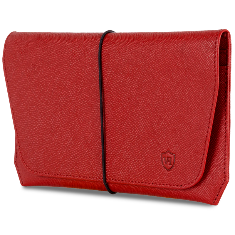 Reisepasshülle mit RFID-Schutz & 4 Kartenfächer (Saffiano)