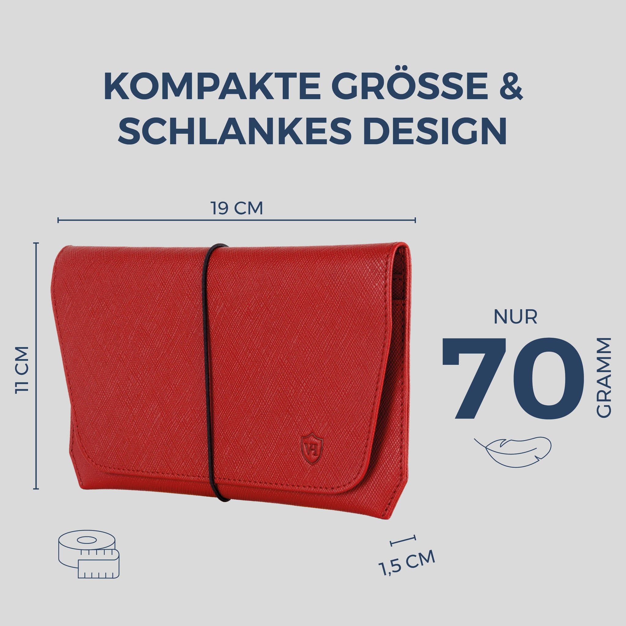 Reisepasshülle mit RFID-Schutz & 4 Kartenfächer (Saffiano)