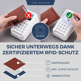 Slim Wallet mit RFID-Schutz und 6 Kartenfächer