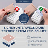 Slim Wallet mit RFID-Schutz und 6 Kartenfächer