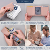 Slim Wallet mit RFID-Schutz, 5 Kartenfächer und Mini-Münzfach