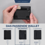 Slim Wallet mit RFID-Schutz, 5 Kartenfächer und Mini-Münzfach