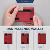 Slim Wallet mit RFID-Schutz, 5 Kartenfächer und Mini-Münzfach