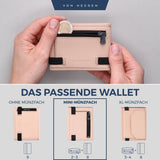 Slim Wallet mit RFID-Schutz, 5 Kartenfächer und Mini-Münzfach