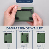 Slim Wallet mit RFID-Schutz, 5 Kartenfächer und Mini-Münzfach