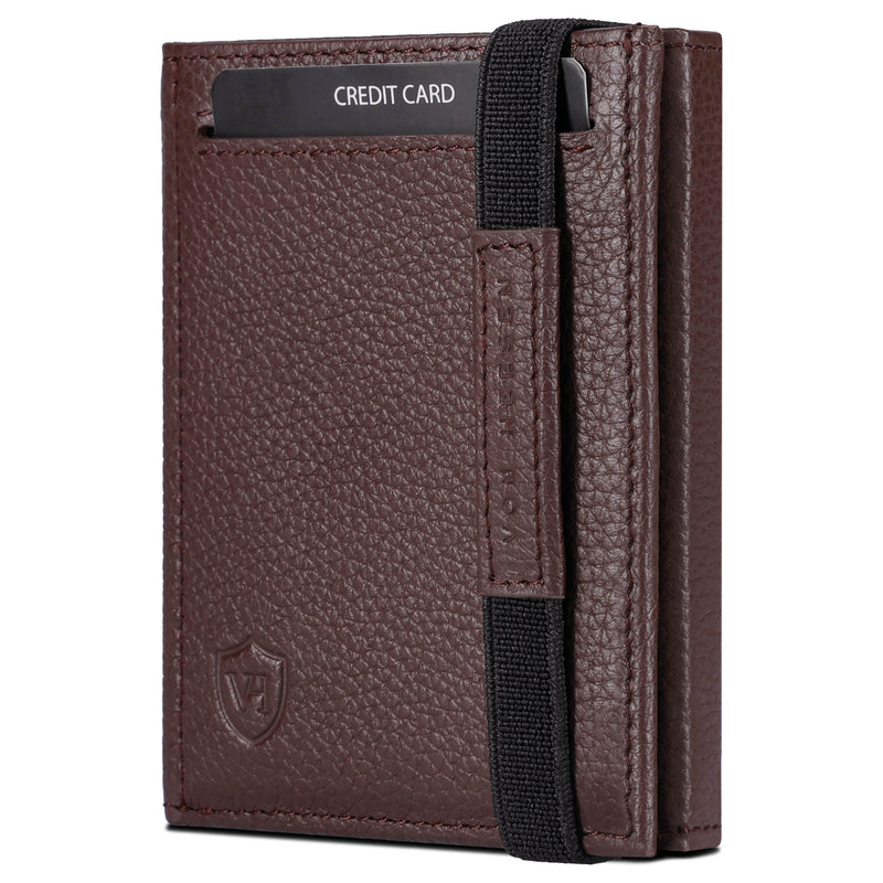 Slim Wallet mit RFID-Schutz, 5 Kartenfächer und XL-Münzfach
