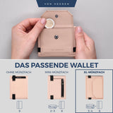 Slim Wallet mit RFID-Schutz, 5 Kartenfächer und XL-Münzfach