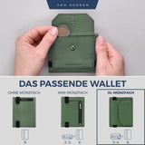 Slim Wallet mit RFID-Schutz, 5 Kartenfächer und XL-Münzfach