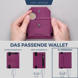 Slim Wallet mit RFID-Schutz, 5 Kartenfächer und XL-Münzfach