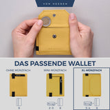 Slim Wallet mit RFID-Schutz, 5 Kartenfächer und XL-Münzfach