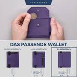 Slim Wallet mit RFID-Schutz, 5 Kartenfächer und XL-Münzfach