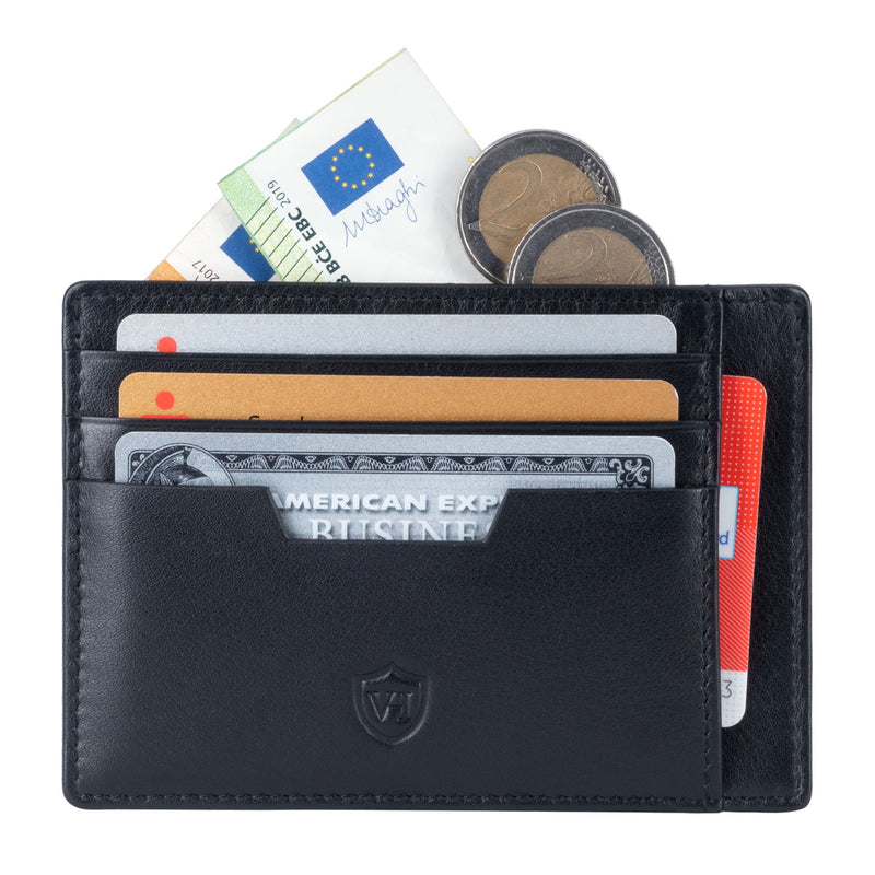 Kartenetui mit RFID-Schutz und 9 Kartenfächern (schwarz)