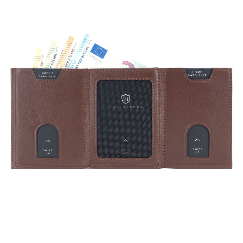 Whizz Wallet mit RFID-Schutz und 6 Kartenfächern (braun)