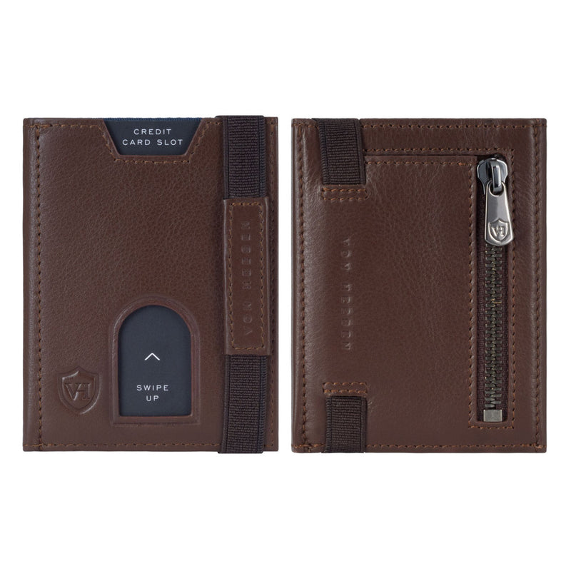 Whizz Wallet mit RFID-Schutz, 5 Kartenfächern und Mini-Münzfach (braun)