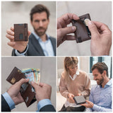 Whizz Wallet mit RFID-Schutz, 5 Kartenfächern und Mini-Münzfach (braun)