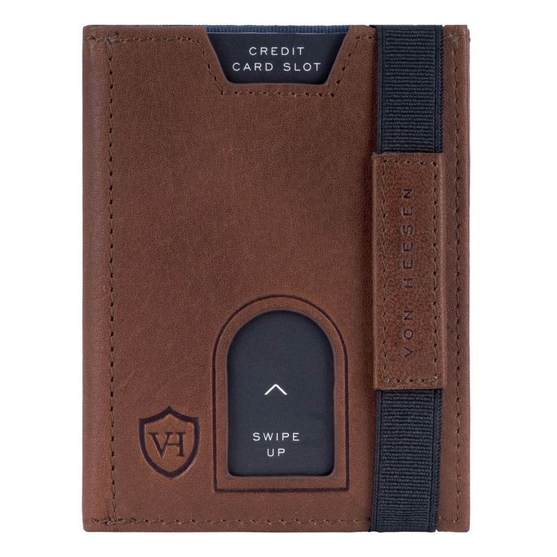 Whizz Wallet mit RFID-Schutz, 5 Kartenfächern und Mini-Münzfach (cognac)