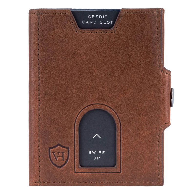 Whizz Wallet mit RFID-Schutz und 6 Kartenfächern (cognac)