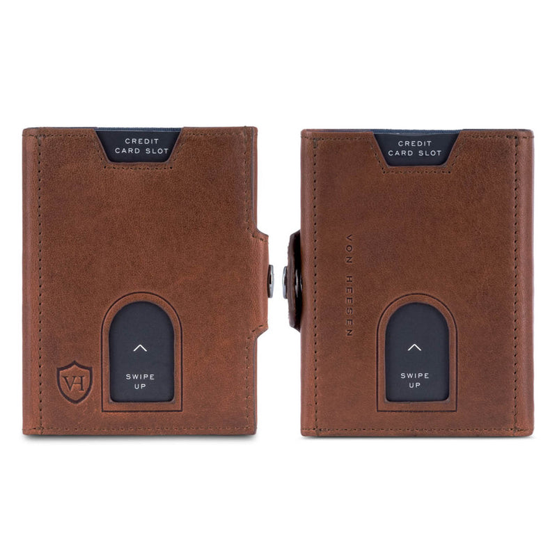 Whizz Wallet mit RFID-Schutz und 6 Kartenfächern (cognac)
