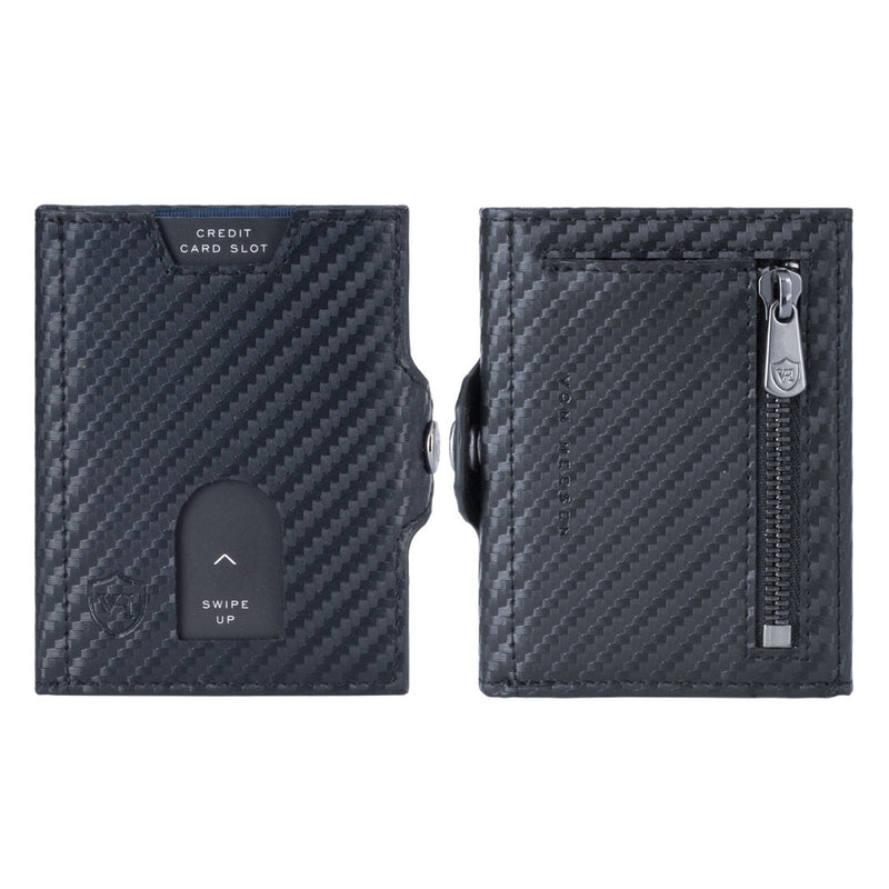 Whizz Wallet mit RFID-Schutz, 5 Kartenfächern und Mini-Münzfach (carbon)