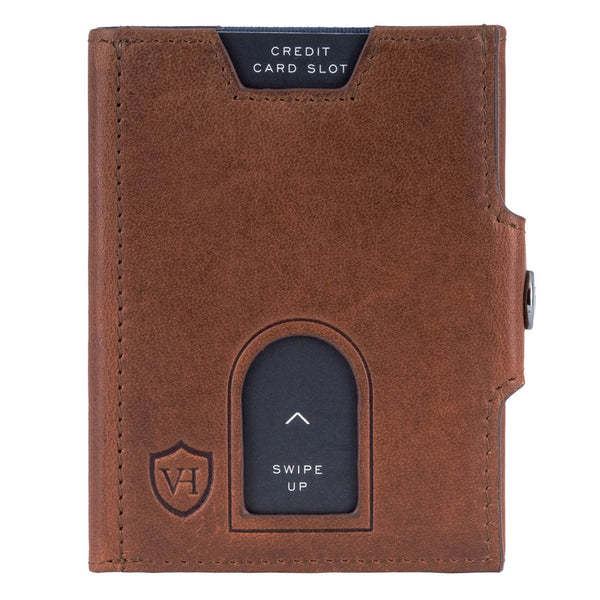 Whizz Wallet mit RFID-Schutz, 5 Kartenfächern und Mini-Münzfach (cognac)